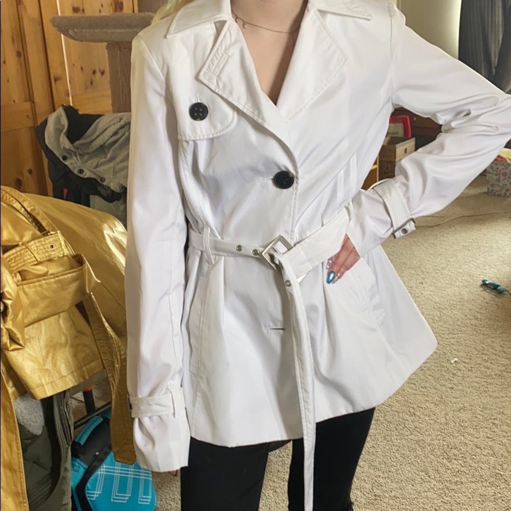 White button up petticoat silk lining
